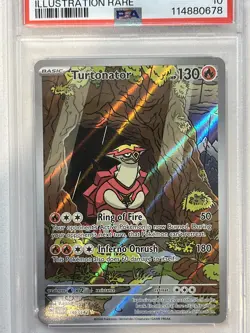 PSA 10 Turtonator #146/142 Illustration Rare - Stellar Crown Pokemon TCG Card - Image 3