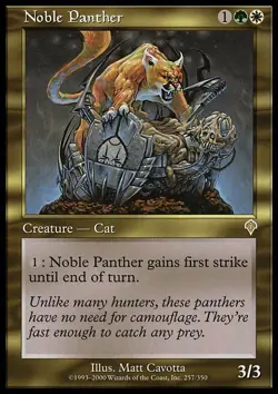 Noble Panther ~ Lightly Played Invasion MTG Magic UltimateMTG Multi-Color Card - Image 1