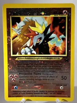 2001 Pokemon Black Star Promo Entei #34 Holo Rare Movie Promo WOTC TCG Card LP - Image 1