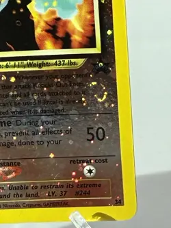 2001 Pokemon Black Star Promo Entei #34 Holo Rare Movie Promo WOTC TCG Card LP - Image 3