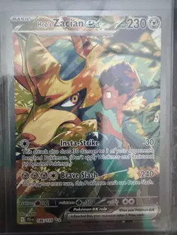 Pokemon TCG Journey Together Full Art Hop's Zacian EX Card 186/159 NM Condition - Image 1