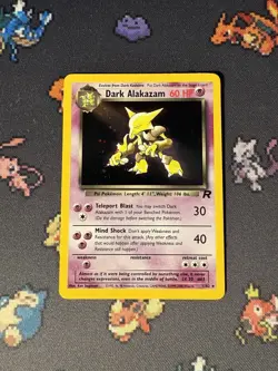 Pokemon Cards Dark Alakazam 1/82 Holo Rare Team Rocket UNLIMITED - (LP+) - Image 1