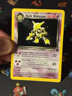 Pokemon Cards Dark Alakazam 1/82 Holo Rare Team Rocket UNLIMITED - (LP+) - Image 2