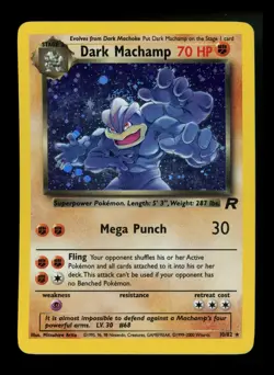 #2 Dark Machamp 10/82 Team Rocket 2000 Holo Rare WOTC Pokemon Card TCG - Image 1