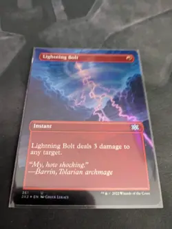 Lightning Bolt Borderless Double Masters 2022 Foil Near Mint NM MTG Card - Image 1