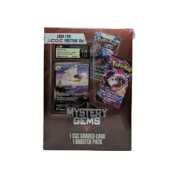 Pokemon Mystery Gems Box 1 CGC Graded Cards & 1 Mystery Booster Packs - Image 1