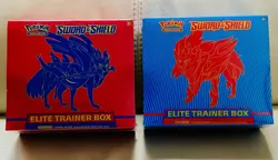 Pokemon TCG Sword & Shield Elite Trainer Boxes Set [Red + Blue] - New/Sealed - Image 1