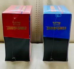 Pokemon TCG Sword & Shield Elite Trainer Boxes Set [Red + Blue] - New/Sealed - Image 4