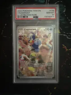 Cramorant 176/167 Illustration Rare PSA 10 Pokemon TCG S & V Twilight Masquerade - Image 1