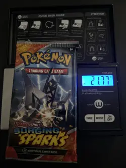 HEAVY! Lot Of 4 Surging Sparks Pokemon TCG Booster Pack 21.60g+ - Image 2