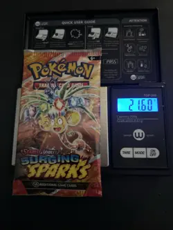 HEAVY! Lot Of 4 Surging Sparks Pokemon TCG Booster Pack 21.60g+ - Image 5