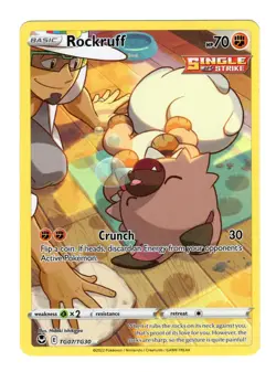 Rockruff Ultra Rare TG07/TG30 SWSH12: Silver Tempest Trainer Gallery Pokemon NM - Image 1