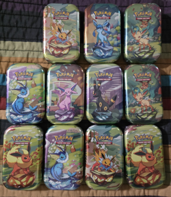 Pokemon TCG S & V Prismatic Evolutions Mini Tins New Factory Sealed LOT OF 14 - Image 1