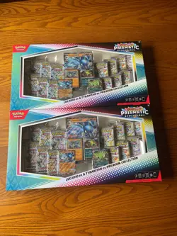 Pokemon Prismatic Evolutions Lucario Ex Tyranitar Ex Premium Collection Lot of 2 - Image 1