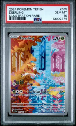 2024 POKEMON TEF EN-TEMPORAL FORCES ILLUSTRATION RARE #165 DEERLING PSA 10 - Image 1