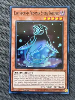 Yugioh Earthbound Prisoner Stone Sweeper 1st Edition Super Rare MZMI-EN028 NM - Image 1