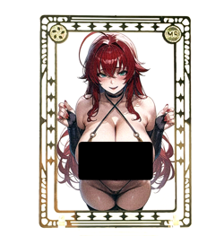 Goddess Story: Rias Gremory Spicy Metal Anime Waifu CCG Card - Image 1