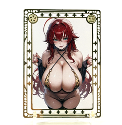 Goddess Story: Rias Gremory Spicy Metal Anime Waifu CCG Card - Image 2