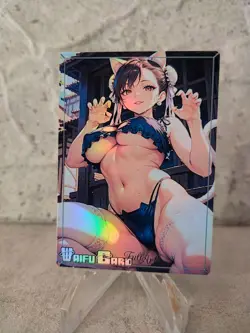 Chun li Trading Card Waifu Goddess Story Anime Girl holo Karte Manga Full Art - Image 1