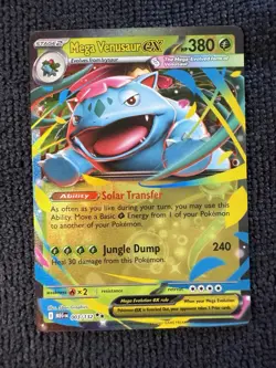 Mega Venusaur ex Double Rare 003/132 Mega Evolution Pokemon TCG Near Mint Card - Image 1