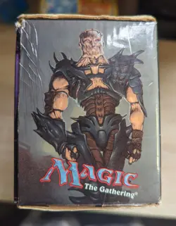 Vintage 1998 Card Storage Box Cardbox Black Juzam Djinn MTG Magic the Gathering - Image 5