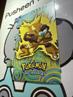 Pokemon TV Series 2 Topps - Die-Cut Embossed Chase Card #65 Alakazam EV9 - Image 2