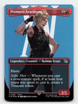 Prompto Argentum (Borderless) FOIL FINAL FANTASY Magic The Gathering Card - Image 1