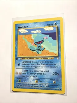 WOOPER - 82/111 - 1st Edition Neo Genesis - Pokemon Card - LP - Image 1