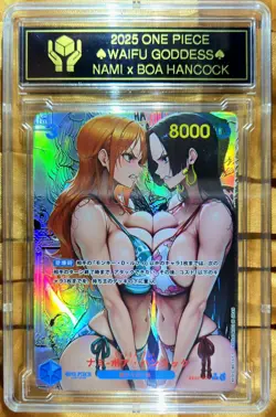 NAMI x BOA HANCOCK One Piece Anime Waifu Goddess CUSTOM CARD - Image 1
