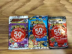 Lot of (3) The Trash Pack Trading Card Booster Packs Collection 1 Artwork Varies - Image 1