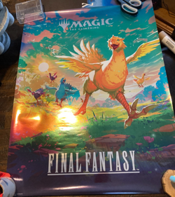 MTG Final Fantasy 18x24 FOIL Promotional Poster Chocobo Magic the Gathering - Image 3