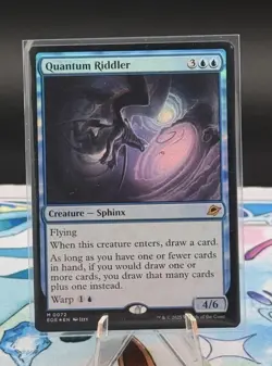 MTG Magic the Gathering Quantum Riddler (Foil) Near Mint EOE Mythic #72 - Image 1