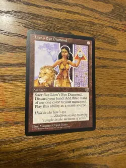 Lion's Eye Diamond Mirage Magic The Gathering MTG CEDH Rare Oop Artifact - Image 1