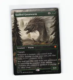 Quilled Greatwurm (Borderless) M Foundations 339 NM MTG Magic - Image 1