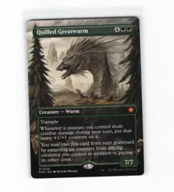 Quilled Greatwurm (Borderless) - Foundations (FDN) Mythic Magic The Gathering MT - Image 1