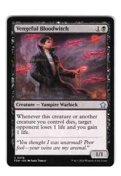 Vengeful Bloodwitch U Foundations 76 NM MTG Magic - Image 1