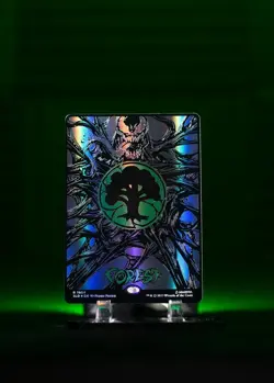 🌟 Forest SpiderMan 🕸 RAISED FOIL Secret Lair Symbiote Lands Lands MTG 🌟 - Image 1