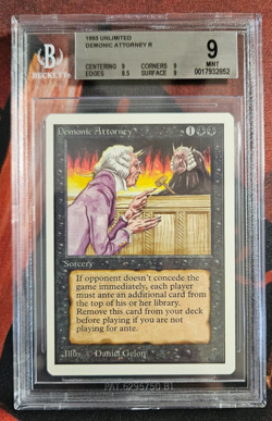 Unlimited - Demonic Attorney - MTG - Magic the Gathering - Mint - BGS 9 B - Image 1