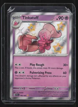 Pokemon Paldean Fates #166/091 Tinkatuff Holo Card CHD - Image 1