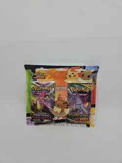 Pokemon TCG: Back to School Eraser Blister - 2 Boosters Evolving Skies, Astral 820650829536 - Image 1