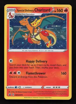 Pokemon TCG Special Delivery Charizard SWSH075 Near Mint Holo Promo Pikachu - Image 1