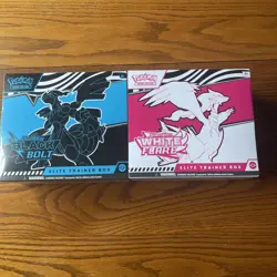 Pokemon Lot Black Bolt and White Flare Elite Trainer Box ETB Set of 2 Sealed - Image 1