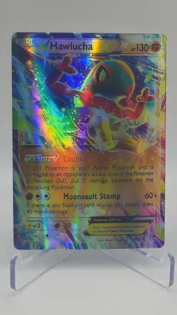 Pokemon TCG Basic Hawlucha EX Holo XY Ultra Rare EX Furious Fists 64/111 - Image 1