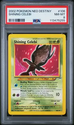 2002 POKEMON NEO DESTINY #106 SHINING CELEBI PSA 8 - Image 1