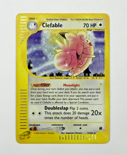 Pokemon TCG Clefable 7/165 Holo Rare Expedition Set MP- - Image 2