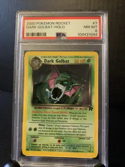 2000 Pokemon Rocket Dark Golbat Holo PSA 8 - Image 1