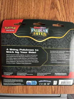 Pokemon Paldean Fates Tech Sticker Collection TCG Shiny Fidough Brand New - Image 2