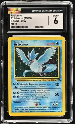 Pokemon TCG Articuno Fossil Unlimited 2/62 Holo Rare EX - CGC 6 - Image 3