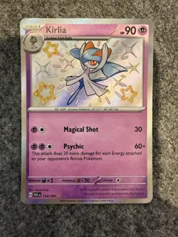Pokemon TCG Scarlet & Violet: Paldean Fates Kirlia 154/091 Shiny Rare NM - Image 1