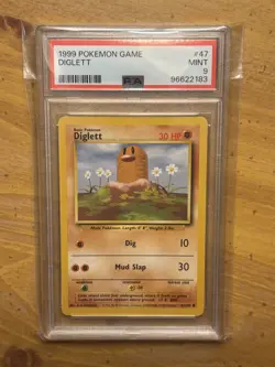 1999 POKEMON BASE SET 1ST EDITION #47 DIGLETT PSA 9 Graded - Image 1